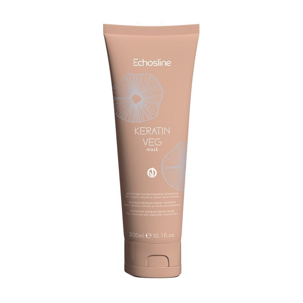 Маска Echosline Keratin Veg Mask для фарбованого та хімічно обробленого волосся, з кератином, 300 мл